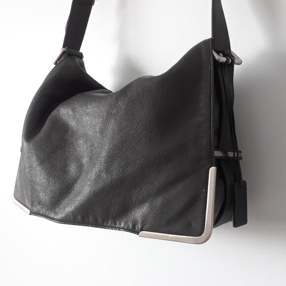 Kenneth Cole Leather Messenger Shoulder Bag - Picture 4 of 16